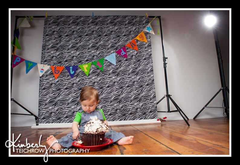 Custom felt and fabric Happy Birthday Pennant Banner image 3