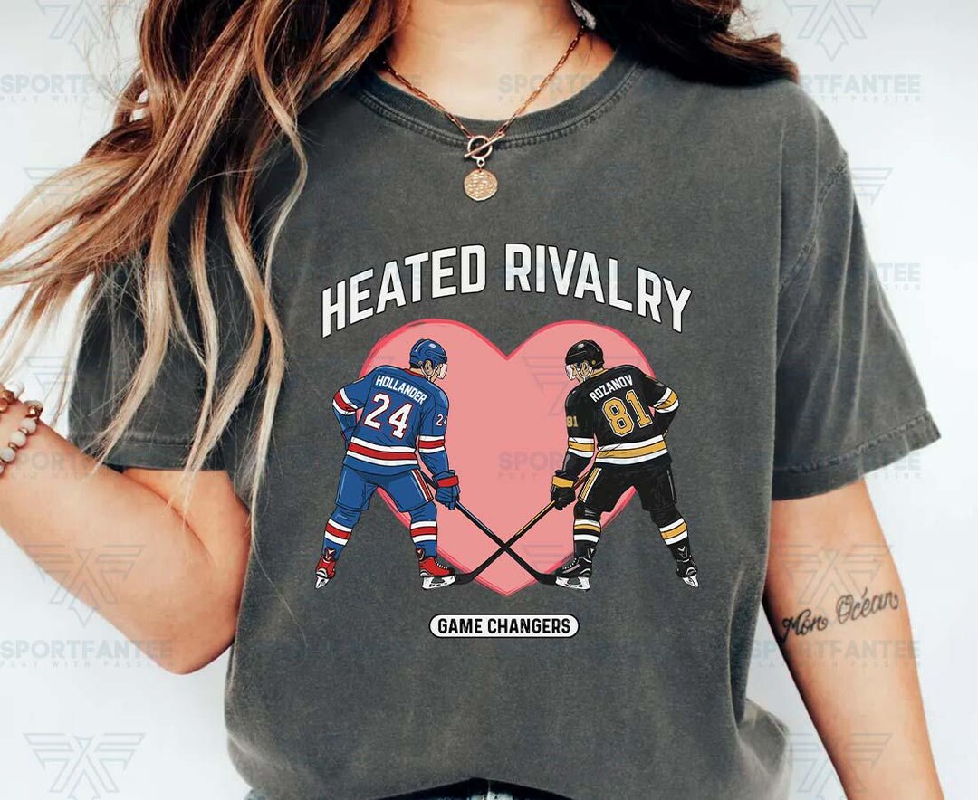 T-shirt Heated Rivalry Con Stampa Rozanov Hollander – Girocollo, Maniche Corte, Cotone, Taglie XS~3XL, Stile Hip Hop Retrò