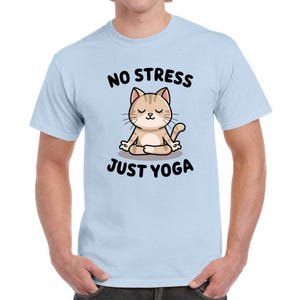 Meditating Cat Yoga Shirt: No Stress Namaste Tee