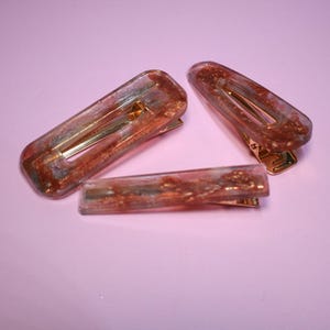Tortoiseshell Resin Hair Clip Golden Flake Alligator Barrette Retro Modern Thick Hair Accessory Minimalist