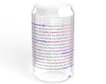 I Can Do It With a Broken Heart Lyric Sipper Glass, 16oz Swiftie TTPD