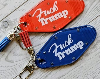 „F*ck Trump Motel“-Schlüsselanhänger, mutiges politisches Statement