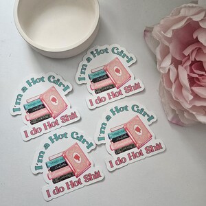 Pegatina de libros - Soy una chica sexy, hago cosas sexys - Pegatina de lectura - Pegatinas ilustradas - Pegatinas divertidas