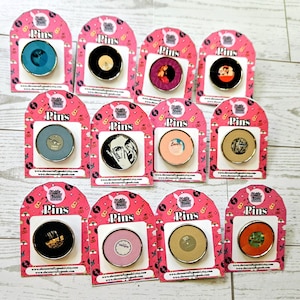 Eras Collection Pin Set - Taylor-Inspired Vinyl Record Album Pins all 11 albums illustrated