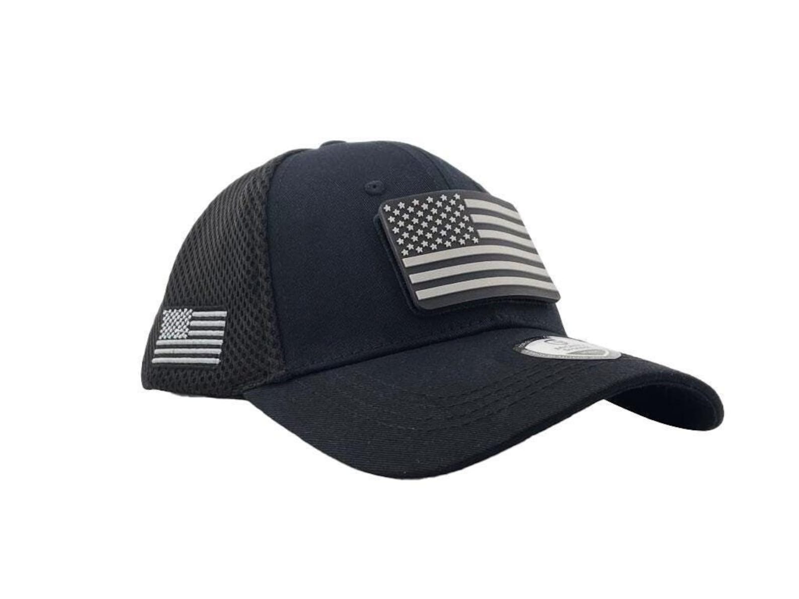 BLACK HAT W/WAVING FLAG PATCH main image 0