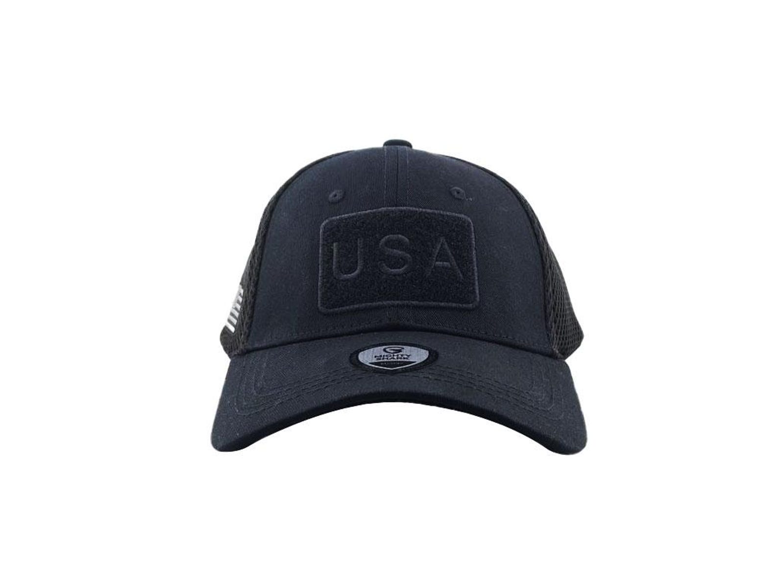 BLACK HAT W/WAVING FLAG PATCH