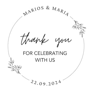 Gracias por celebrar con nosotros la etiqueta/tarjeta de boda.