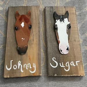 Painted flanks custom painted horse tack stall sign custom horse art decor