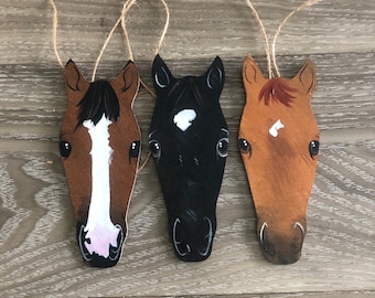 Painted flanks custom selfie horse portrait ornament