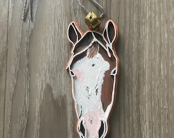 Painted flanks custom outlined selfies horse gift portrait ornament