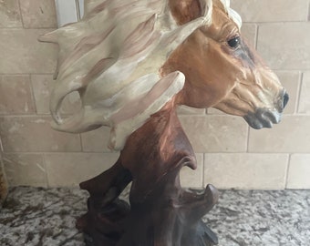 Painted flanks custom horse memorial bust portrait gift