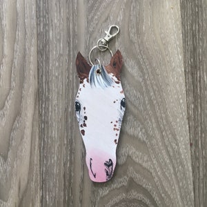 Painted flanks custom horse keychain art your horse painted