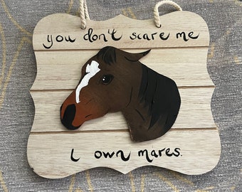 Painted flanks cranky mare sign funny horse portrait