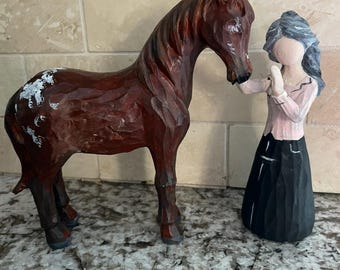 Painted flanks custom horse portrait figure equine gift memorial panted to look just like you and your horse