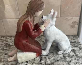Painted flanks custom pet memorial keepsake figure dog cat art