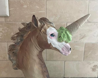 Painted flanks custom horse bust painted just like your horse art