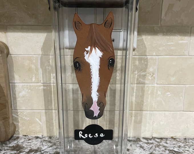 Painted Flanks Custom Horse Treat Jar Personalized Horse Item Etsy