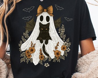 Süßer Spitzengeist Png, Boo In Boojee, Halloween Boo Spitzenbogen Png, Halloween PNG, Geist mit Katzenhemd, süßes Boo Halloween Sublimationsdesign