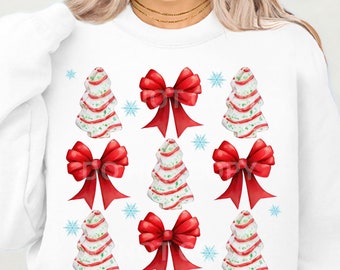 Cute Christmas Ghost Tree Cake Coquette Png, Merry Christmas Png, Christmas Png, Happy New Year Png, Spooky Christmas Png, Digital File