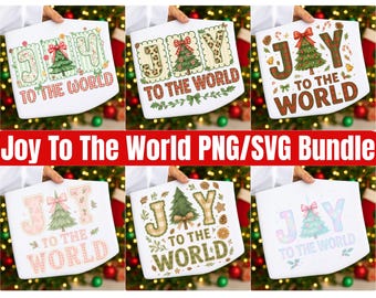 Joy To The World Png Bundle, Christian Nativity Scene, Faith Christmas Sublimation Design, Coquette Jesus Christmas, Christian Christmas Png