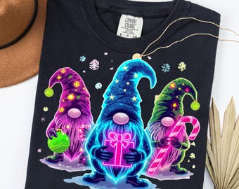 Neon Christmas Gnome Png, Gnomes Design, Christmas Png, Santa Gnome Png, Christmas Design, Cute Gnome, Family Gnomes Png, Sublimation Design