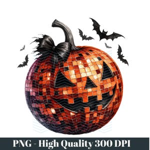 Disco pumpkin png, Coquette Pumpkin Clipart, Trendy fall design png, Aesthetic png, Spooky Season Digital Download, Sublimation, Pumpkin png