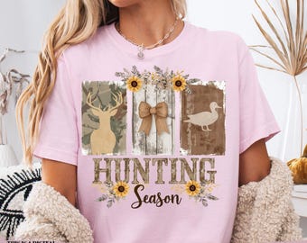 Pink Hunting Season Png, Preppy Camo Coquette Png, Deer Hunting Png, Duck Hunter Sublimation, Brushstroke, Distressed Floral Boho Bow Camo