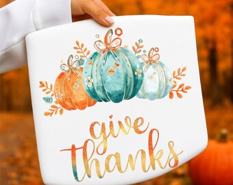 Give Thanks Png, Floral Fall Pumpkin Coquette Png, Coquette Thankful Png, Brushstroke Fall Bow Png, Preppy Thanksgiving Shirt Design