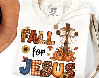 Fall For Jesus PNG, Fall Coquette Christian Sublimation Design, Follow Jesus, Thanksgiving Pumpkin, Cute Thankful, Rustic Fall