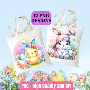Pacote de Páscoa PNG Coelho e Chique, Download Digital de Clipart de Cesta de Páscoa, Cute Easter Chic Png, Pacote PNG, Feliz Páscoa PNG, Uso Comercial