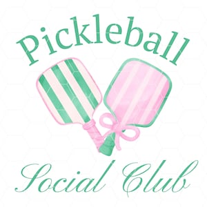Pickleball Png Social Club Png, Preppy Coquette Png, Pickleball Spieler Png, Spieltag Png, trendiges Shirt Design, sofort Download
