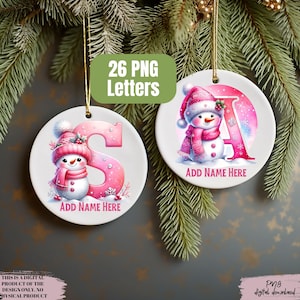 Christmas Alphabet PNG, Christmas Letters Clipart, Ornament PNG, Kids Christmas, Snowman PNG, Christmas Sublimation Letters, Christmas Font