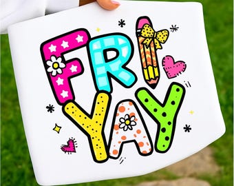 Happy Friyay Png, Preppy Teacher Png, Retro Teacher Life png, Funny School Teacher, Teacher Appreciation Png, Coquette Teacher Pencil