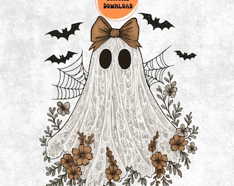 Cute Lace Ghost Png, Boo In Boojee, Halloween Boo Lace Bow Png, Halloween PNG, Boo Ghost Shirt Png, Cute Boo Halloween Sublimation Design