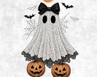 Süßer Spitze Geist Png, Boo In Boojee, Halloween Boo Spitze Bogen Png, Halloween PNG, Boo Geist Shirt Png, süßes Boo Halloween Sublimationsdesign
