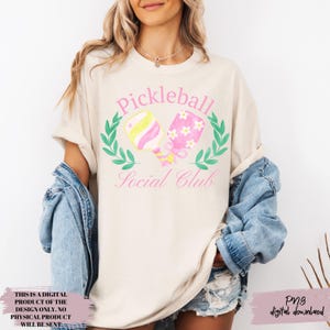 Pickleball Png Social Club Png, Preppy Coquette Png, Pickleball Spieler Png, Spieltag Png, trendiges Shirt Design, sofort Download