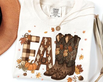 Cowboy Checkered Fall Png, Fall Pumpkin Png, Howdy PNG, Fall Png, Autumn Shirt Design, cowboy boots cow, Western Halloween Ghost Sublimation