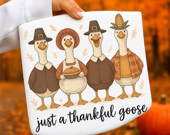 Just a thankful goose png svg,pilgrim goose,thankful silly goose,friendsgiving png,family turkey day shirts,match thanksgiving shirts,png