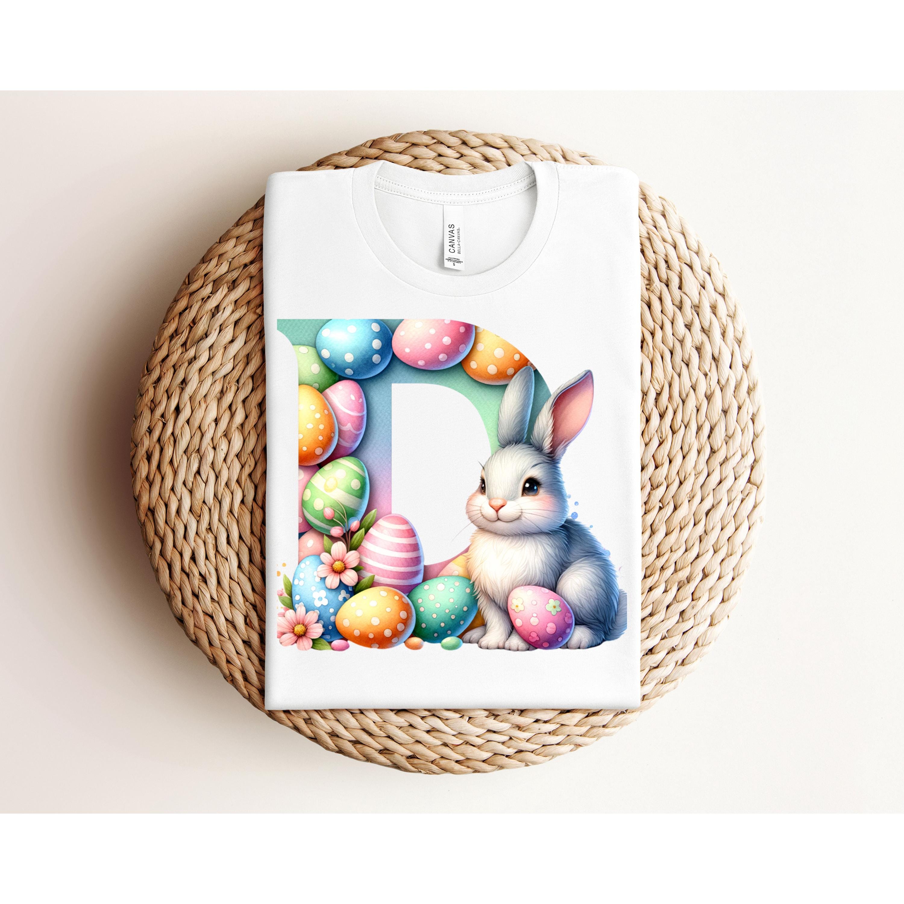 Easter Bunny Alphabet Letters PNG Bundle, Easter Bunny Clipart Digital ...