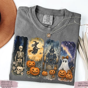Spooky Season Png, Vintage Halloween Ghost Png, Coquette Fall Pumpkin Shirt Design, Halloween Brushstroke Sublimation, Witchy Vibes Png