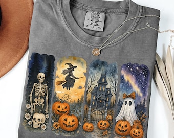 Spooky Season Png, Vintage Halloween Ghost Png, Coquette Fall Pumpkin Shirt Design, Halloween Brushstroke Sublimation, Witchy Vibes Png