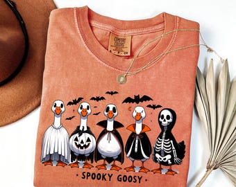 Gruselige Gans PNG, lustige Halloweengans Png, Gans im Halloween-Kostüme Sublimationsdesign, niedlicher Horror Png, gruselige Goosy digitaler Download