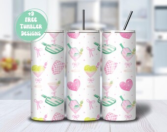 20 Unzen Skinny Tumbler Wrap Sublimationsdesign PNG, trendige Pickleball Tumbler Wrap, Pickleball Liebhabergeschenk, PNG Digital Download, kommerzielle Nutzung