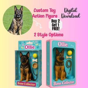 Custom Action Figure From Your Pet Photo, Personalized Toy Box, Turn Your Dog Into An Action Figure, Personalized Digital Art, Download