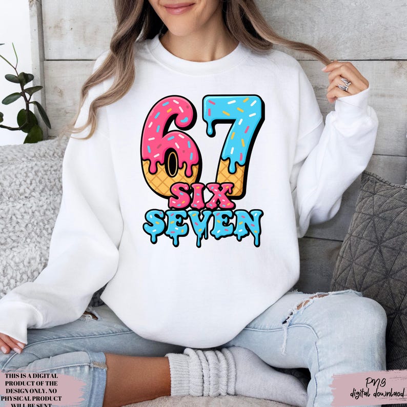 67 PNG, Meme Shirt, Six Seven Trend, Six Seven, Funny Viral Number PNG SVG, Retro Gen Z 6 7 image 7