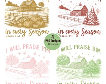 I Will Praise Him in Every Season, Fall for Jesus Png, Christian Bible Verse, Boho Pumpkin Season Png, Thanksgiving Png, Autumn Vibes Png