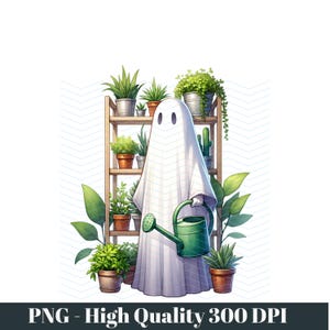 Halloween Geist Pflanzen Dame Png, Halloween Geist Clipart, Geist Pflanzen Png, Halloween-Geist, Halloween Geschenk für Pflanzenliebhaber, Pflanzenmutter,