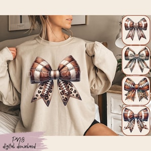 Football Mom Sports Coquette Bow PNG Design Bundle, Coquette Bow Game Day Png Clipart, Sports PNG, Football Season PNG, Trendy Pngs, Digital