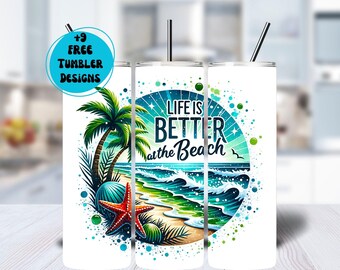 beach tumbler png, skinny tumbler, tumbler sublimation, tumbler design, 20 oz tumbler, tumbler wrap, beach sublimation, sublimation tumbler