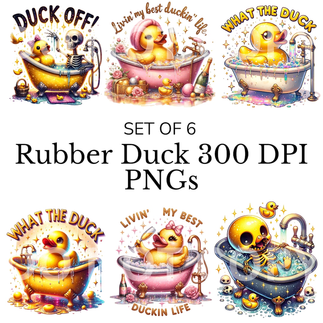 Duck off PNG, Funny Rubber Duck PNG Clipart Bundle, What the Duck Png ...